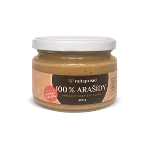Nutspread 100% arašidový krém 250 g crunchy -ZĽAVA - KRÁTKA EXPIRÁCIA 10.01.2021
