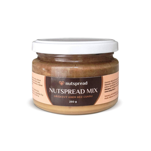 Nutspread 100% miešané orieškové maslo 250 g Mix z viac druhov orechov -ZĽAVA - KRÁTKA EXPIRÁCIA - 10.1.2020