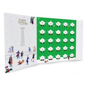 English Tea Shop Adventný kalendár zelený BIO 25 pyramídiek, 13 príchuťou