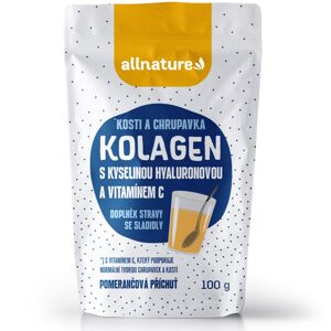 Allnature Kolagén s kyselinou hyalurónovou a vitamínom C - príchuť pomaranč 100 g