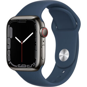 Apple Apple Watch Series 7 GPS + Cellular 41mm Graphite Steel, Blue Sport