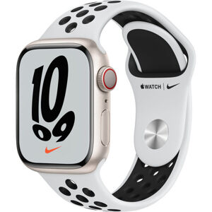 Apple Apple Watch Series Nike 7 GPS + Cellular 45mm Starlight, Platinum/Black Sport Band