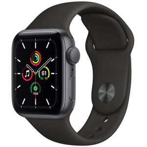 Apple Watch Series SE 40mm vesmírně šedý hliník s černým sportovním řemínkem