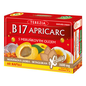 Terezia Company B17 APRICARC s marhuľovým olejom 50 kapsúl + 10 kapsúl ZADARMO