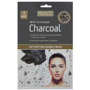 Beauty Formulas Detoxikační maska s aktívnym uhlím Charcoal (Detoxifying Bubble Mask) 1 ks