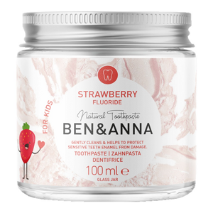 BEN & ANNA Detská zubná pasta Strawberry s fluoridom 100 ml