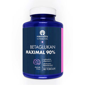 Renovality Betaglukan 90% MAXIMAL s Vitamínom C 90 kapsúl