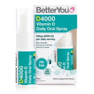 Better You Vitamín D4000 orálny sprej 15 ml + 2 mesiace na vrátenie tovaru