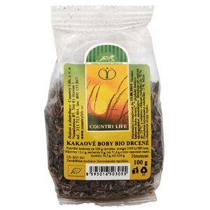 Country Life Bio Kakaové bôby nepražené drvené 100 g