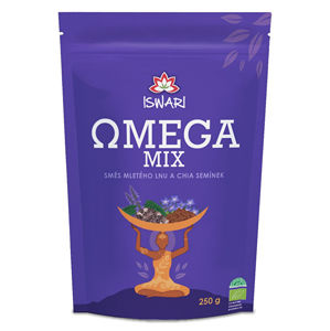 Iswari BIO Omega Mix (zmes mletých semienok chia, hnedý ľan) 250 g