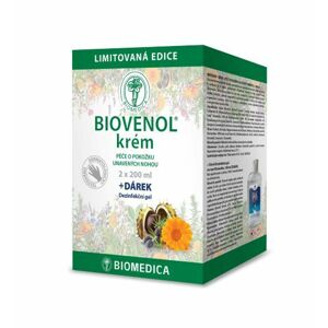 Biomedica Limitovaná edícia Biovenol krém 2 x 200 ml + DARČEK dezinfekčný gél 100 ml
