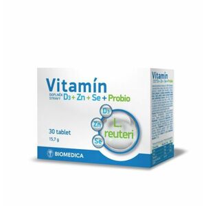 Biomedica Vitamín D3 + Zn + Se + Probio 30 tabliet