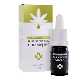 Cannabis Clinical Cannabis Clinical Plné spektrum CBD olej 5% 10 ml