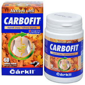 Dacom Pharma Carbofit - aktivované rastlinné uhlie 60 tob. - ZĽAVA - POŠKODENÁ ŠKATUĽA