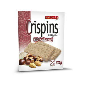 EXTRUDO BEČICE S.R.O. Bio Cereálne krehký chlieb Crispins gaštanový 2 x 50 g + 2 mesiace na vrátenie tovaru