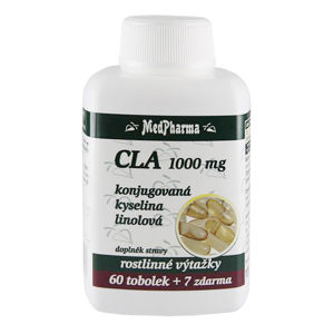 MedPharma CLA 1000 mg - konjugovaná kyselina linolová 60 tob. + 7 tob. ZD ARMA