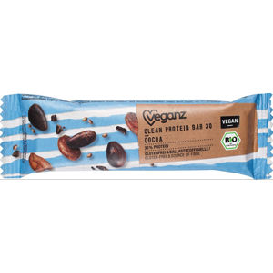 Veganz Clean proteín tyčinka s kakaovými bôbmi, Bio 45 g