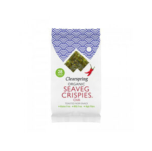 Clearspring Seaveg Crispies – Chrumky z morskej riasy Nori s chilli BIO 4 g -ZĽAVA KRÁTKA EXPIRÁCIA 1. 6. 2022 + 2 mesiace na vrátenie tovaru