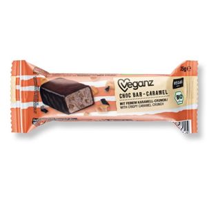 Veganz Čokoládová tyčinka s karamelom, Bio 35 g