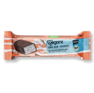 Veganz Čokoládová tyčinka s kokosom, Bio 40 g