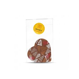 Čokoládovna Janek Mliečne čokoládové srdiečko s vianočnou potlačou 14 g