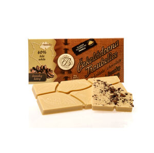 Čokoládovna Troubelice Biela čokoláda s kávovými zrnami 40% 45 g