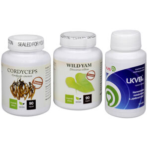 Odporúčaná kombinácia produktov Cordyceps Premium + LKVB6 + Wild Yam Premium