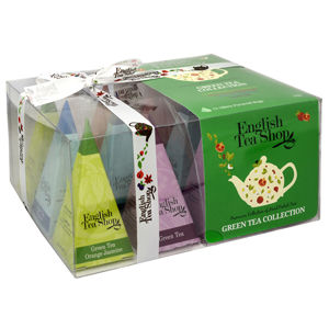 English Tea Shop Darčeková kolekcia 12 pyramídiek Zelený čaj 4 príchute