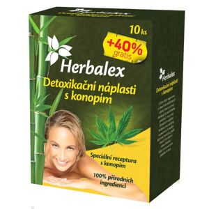 Herbamedicus Detoxikačnou náplasťou s kanabisom 10 ks + 40% GRATIS -ZĽAVA - POMAČKANÁ KRABIČKA + 2 mesiace na vrátenie tovaru