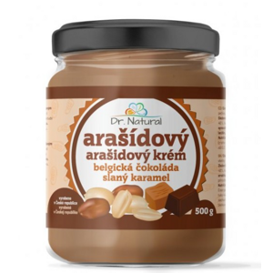Dr. Natural Arašidový krém belgická čokoláda slaný karamel 500 g