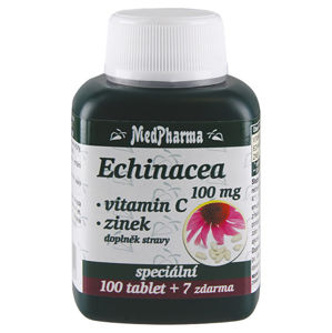 MedPharma Echinacea 100 mg + vitamín C + zinok 107 tablet