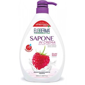 Eloderma Krémové mydlo na ruky, telo a tvár Červené ovocie (Soap Cream) 1000 ml