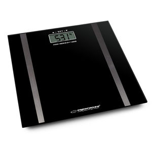 Esperanza Osobná elektronická váha s meraním tuku Samba - čierna