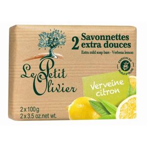 Le Petit Olivier Extra jemné mydlo Verbena a citrón 2 x 100 g