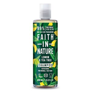 Faith in Nature Prírodné šampón pre mastné a normálne vlasy Citrón & Tea Tree (Refreshing Shampoo) 400 ml