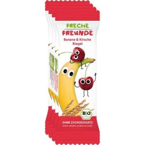 Freche Freunde BIO Ovocná tyčinka - Banán a čerešňa 4 x 23 g -ZĽAVA - KRÁTKA EXPIRÁCIA 8.9.2021