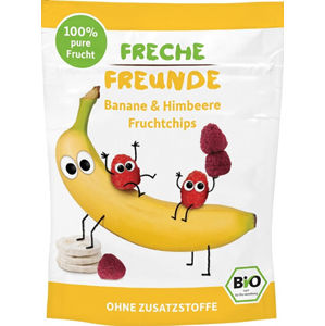 Freche Freunde BIO Ovocné chipsy - 100% Banán a malina 16 g