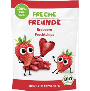 Freche Freunde BIO Ovocné chipsy - 100% Jahoda 12 g -ZĽAVA - KRÁTKA EXPIRÁCIA 18.9.2021