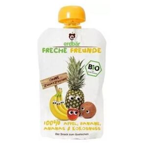 Freche Freunde Ovocné vrecko jablko, banán, ananás a kokos BIO 100 g