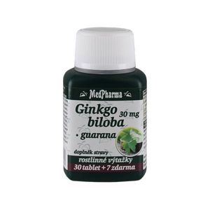 MedPharma Ginkgo biloba 30 mg + guarana 30 tbl. + 7 tbl. ZD ARMA