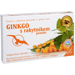Hannasaki Ginkgo s rakytníkom powder - ginkgo, plody rakytníka 75 g
