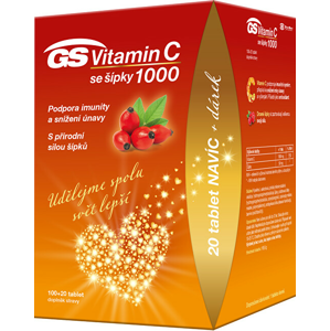 Green-Swan GS Vitamín C 1000 + šípky 100 + 20 tabliet DARČEK 2021