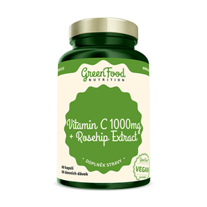 GreenFood Nutrition Vitamín C 1000 + Extrakt zo šípok 60 kapsúl