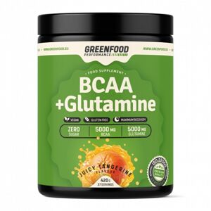 GreenFood Performance nápoj BCAA + Glutamine 420 g Tangerine