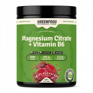 GreenFood Performance nápoj Magnesium Citrate + Vitamín B6 420 g Tangerine
