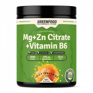 GreenFood Performance nápoj MG+Zn Citrate + Vitamín B6 420 g Raspberry