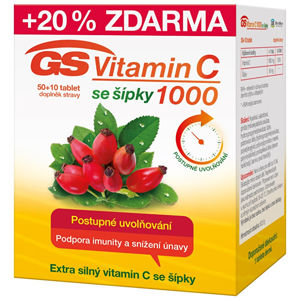 GreenSwan GS Vitamín C1000 + šípky 50 + 10 tabliet -ZĽAVA - poškodená krabička