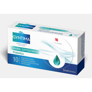 Herb Pharma Gyntima Probiotica vaginálne čapíky 10 ks - ZĽAVA - poškodená krabička (pokrčené, potrhaná)