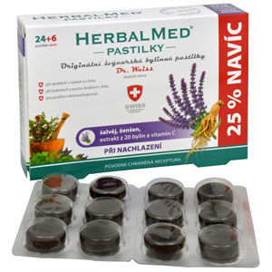 Simply You HerbalMed pastilky Dr. Weiss pri prechladnutí 24 pastiliek + 6 pastiliek ZADARMO