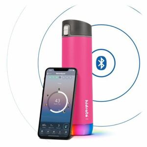 HidrateSpark Nerezová chytrá fľaša 620 ml, Bluetooth tracker, ružová